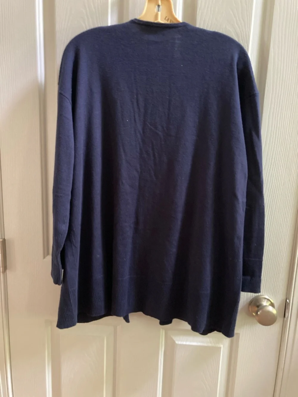 J.Jill Open-Front Blue Cardigan with Pockets - Picture 2 of 5